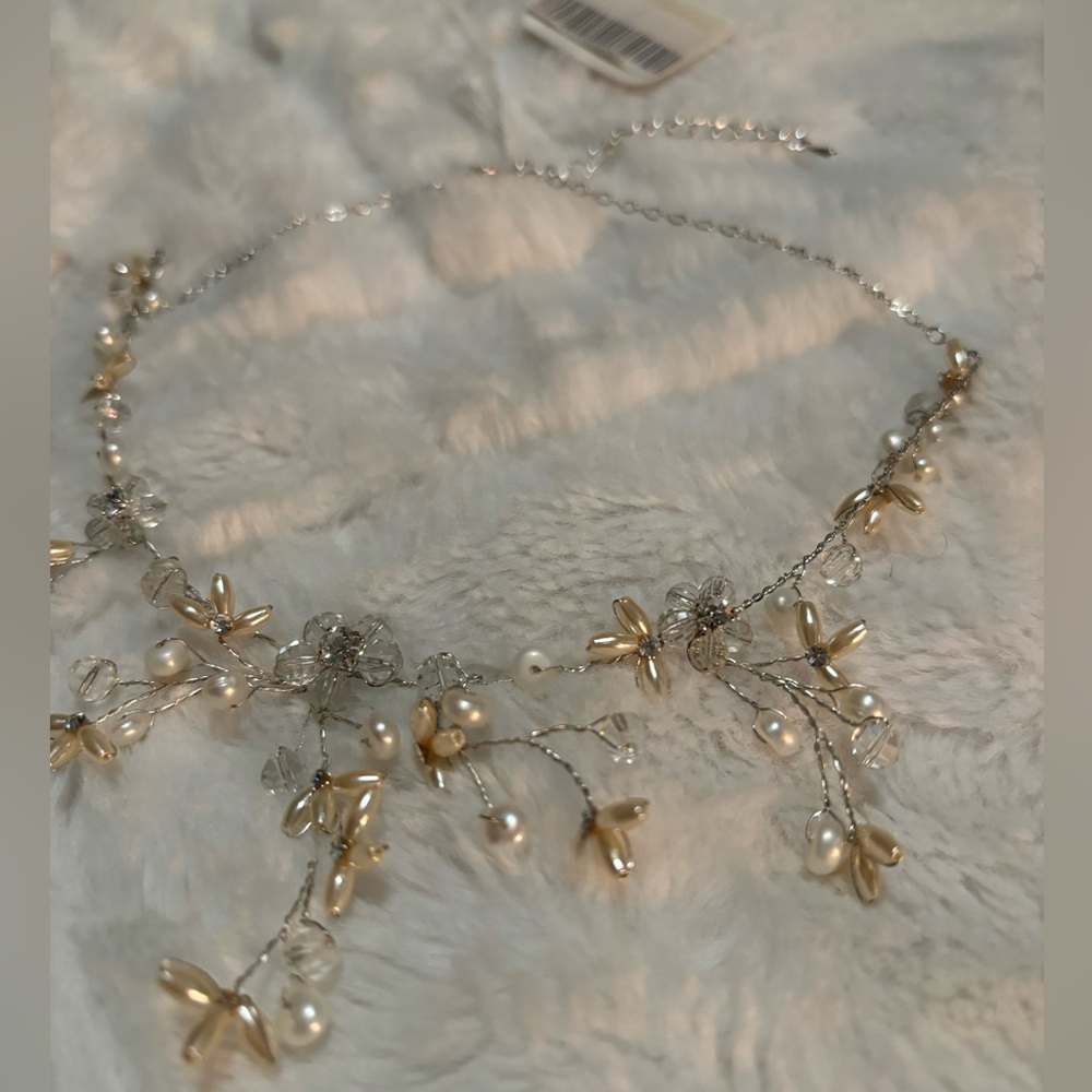 Beautiful, handmade, bridal necklace and earrings